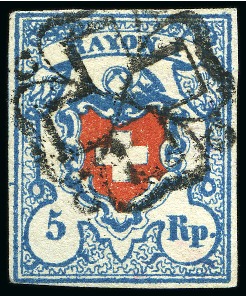 Stamp of Switzerland / Schweiz » Rayonmarken » Rayon I, hellblau, ohne KE (STEIN B2) Rayon