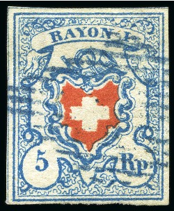 Stamp of Switzerland / Schweiz » Rayonmarken » Rayon I, hellblau, ohne KE (STEIN C2) Rayon