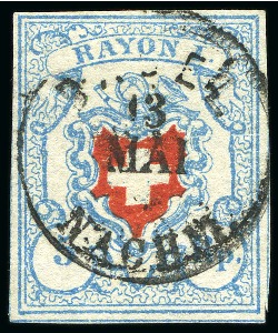 Stamp of Switzerland / Schweiz » Rayonmarken » Rayon I, hellblau, ohne KE (STEIN C2) Rayon