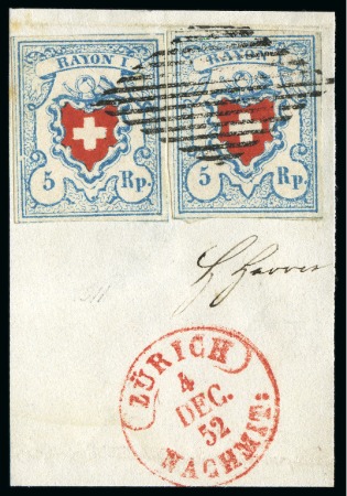Stamp of Switzerland / Schweiz » Rayonmarken » Rayon I, hellblau, ohne KE (STEIN C2) Rayon