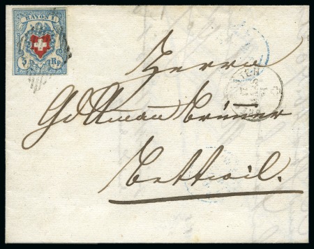 Stamp of Switzerland / Schweiz » Rayonmarken » Rayon I, hellblau, ohne KE (STEIN C2) Rayon