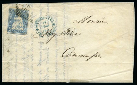 Stamp of Switzerland / Schweiz » Sitzende Helvetia Ungezähnt » Münchner Druck, 1. Auflage Strubel