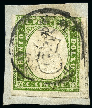 Stamp of Italian States » Sardinia 1851-63, interessante insieme composto da sette francobolli