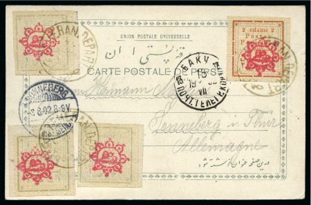 Stamp of Large Lots and Collections Persia: 1902-19 Attractive old-time estate lot neatly