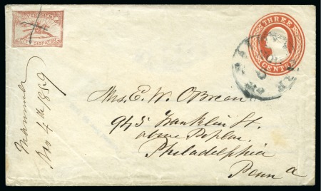 Stamp of United States » Carrier Issues Baltimore Md.: 1857 1c Red (1LB9b), position 2 showing