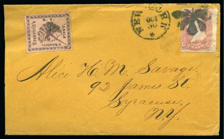 Stamp of United States » Local Stamps Westervelt's Post NY : 1864 Indian Chief 1c Red (144L9),