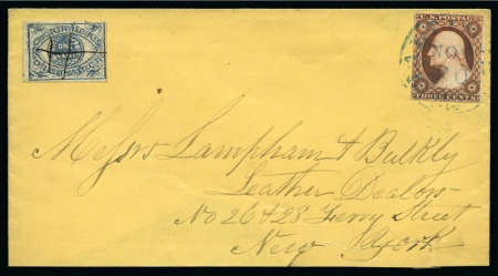 Stamp of United States » Carrier Issues Baltimore, Md : 1856 1c blue (1LB6), single cancelled