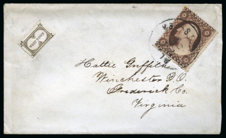 Stamp of United States » Local Stamps Westtown, Pa : 1853-67 2c gold, single uncancelled