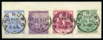 Stamp of South Africa » Vrybrug 1899 1/2d on 1/2d to 2 1/2d on 2 1/2d set of four tied