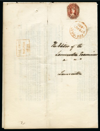 Stamp of Australia » Tasmania 1858 (Sep 27) Printed Parliamentary paper (not complete)