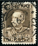 Stamp of Italy 1929, 1,75 l. bruno, dent. 13 1/2, annullato con bollo di Bologna