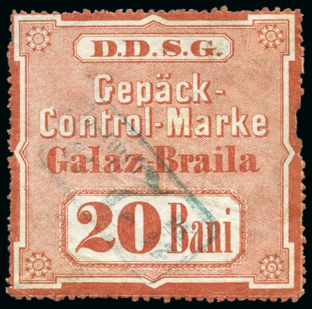 Stamp of Romania » Austrian Levant Post Offices » D.D.S.G. Post Offices D.D.S.G. "Gepäck-Control-Marke" stamps for luggage control, group of 10 stamps 