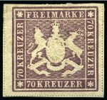 Stamp of Large Lots and Collections German States: 1849-1865 Estate lot in one small carton
