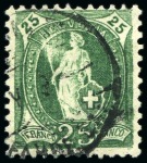Stamp of Switzerland / Schweiz » Sammlungen Kleiner Posten stehende Helvetia und UPU, dabei Helvetia