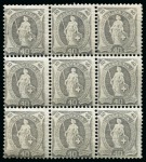 Stamp of Switzerland / Schweiz » Sammlungen Kleiner Posten stehende Helvetia und UPU, dabei Helvetia