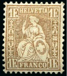 Stamp of Switzerland / Schweiz » Sammlungen Kleiner Posten sitzende Helvetia und Ziffemuster, dabei