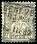 Stamp of Switzerland / Schweiz » Sammlungen Kleiner Posten sitzende Helvetia und Ziffemuster, dabei