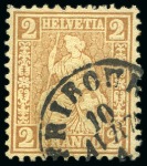 Stamp of Switzerland / Schweiz » Sammlungen Kleiner Posten sitzende Helvetia und Ziffemuster, dabei