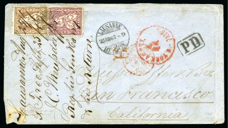 Stamp of Switzerland / Schweiz » Sitzende Helvetia Gezaehnt » Destinationen sitzende Helvetia