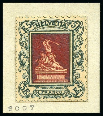 Stamp of Switzerland / Schweiz » Schweiz ab 1907 Probedrucke