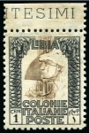 Stamp of Italy » Italian Colonies and Possessions » Libya 1921 "Pittorica" first issue, 10L perf. 14, 1c & 2c without wmk perf. 11 