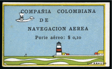 Stamp of Colombia » Airmails 1920, 10c "Plane on Airfield", unused without gum,