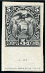 Stamp of Ecuador 1883, Coat of Arms, complete set of four ABN stamp-size