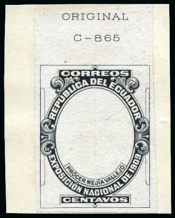 Stamp of Ecuador 1909, National Exposition, complete set of nine ABN