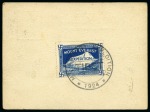 Stamp of Tibet 1924 Everest Expedition: 1924 (Jun 28) Postcard sent to India with Expedition label tied by "MT. EVEREST EXPEDITION / TIBET / 1924" black cachet on reverse