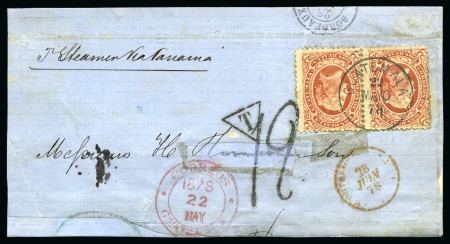 Stamp of Large Lots and Collections Guatemala: Group incl. 1875 2r dull red pair used on large piece of cover and specialised 1878 Indian Woman and 1881 Small Quetzal studies