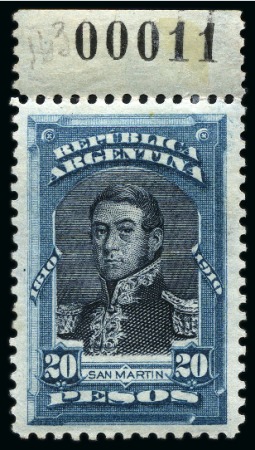 Stamp of Argentina » General issues 1891-1919, San martín, group dedicated to the General