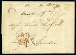 Stamp of Great Britain » Postal History » Pre-Adhesive & Stampless 1838 (Mar 13) Wrapper to London via Isle of Wight with "Received and forwarded / Your Obedient Servant / R. R. Hunter / Consul USA / Cowes"