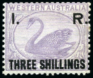 Stamp of Australia » Western Australia Revenues: 1882 Internal Revenue "I.R" 3s lilac mint