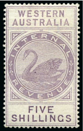 Stamp of Australia » Western Australia Revenues: 1881 Internal Revenue 5s lilac mint