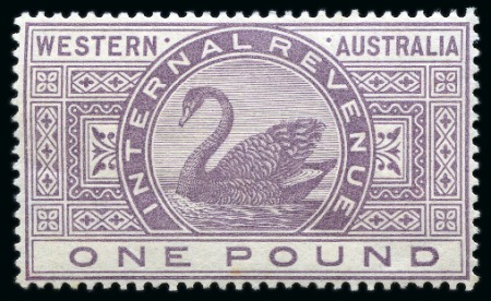 Stamp of Australia » Western Australia Revenues: 1881 Internal Revenue £1 lilac mint lh