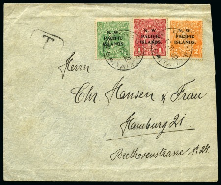 Stamp of New Guinea 1922 (Jul 17) Commercial envelope to Hamburg, German postage due hs