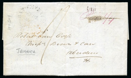 Stamp of Jamaica 1842 (May) Folded entire datelined "Mobay" addressed
