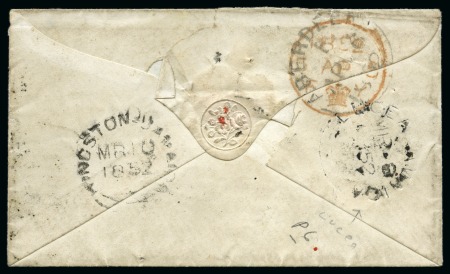 Stamp of Jamaica 1852 (6.3) Envelope from Lucea addressed to Aberdeen,