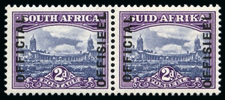Stamp of South Africa » Union & Republic of South Africa Officials: 1944-50 2d blue & violet in mint nh se-tenant pair