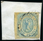 Stamp of Australia » Tasmania 1853 Courier 1d blue, three examples