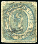 Stamp of Australia » Tasmania 1853 Courier 1d blue, three examples