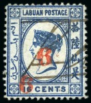 Stamp of Large Lots and Collections Malaysia: Collection of mint & used in two stockbooks and loose, with strong LABUAN incl. 1879 Wmk Sideways 2c blue-green with red dotted cancel