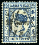 Stamp of Large Lots and Collections Malaysia: Collection of mint & used in two stockbooks and loose, with strong LABUAN incl. 1879 Wmk Sideways 2c blue-green with red dotted cancel