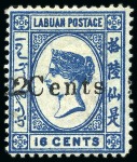 Stamp of Large Lots and Collections Malaysia: Collection of mint & used in two stockbooks and loose, with strong LABUAN incl. 1879 Wmk Sideways 2c blue-green with red dotted cancel