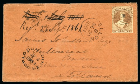 Stamp of Large Lots and Collections British Empire: 1832-98, Attractive collection of postal history most from the British Empire to Scotland