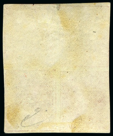 1876 4sh. dull red, setting I showing types 'AD/CB', unused sheet of four