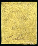 Stamp of Persia » 1868-1879 Nasr ed-Din Shah Lion Issues » 1878-79 Re-engraved (SG 37-39) (Persiphila 26-28)  1878-79 1kr. carmine on yellow paper, unused, position
