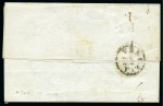 Stamp of Greece » Ionian Islands Korfu and Paxos 1858 Folded cover from Kythera to Zakynthos, bearing