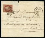 Stamp of France » Type Cérès de 1849-1850 1849, Lot 2 lettres chacune avec Cérès 1F