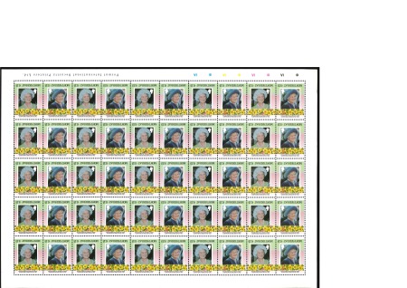 Stamp of Montserrat 1986 Queen $6 complete sheet of twenty-five & Queen